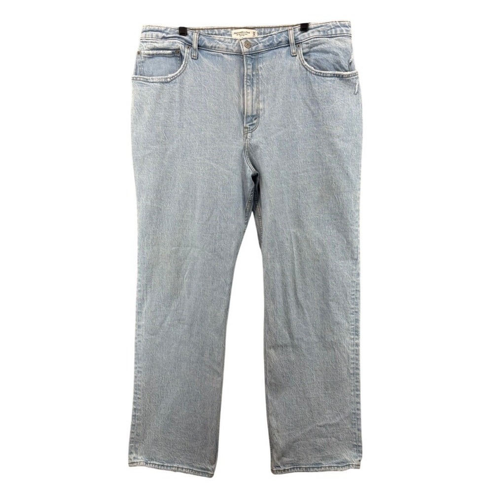 Abercrombie & Fitch Jeans Womens Sz 18L 90s Relaxed Light‎ Wash Curve Love